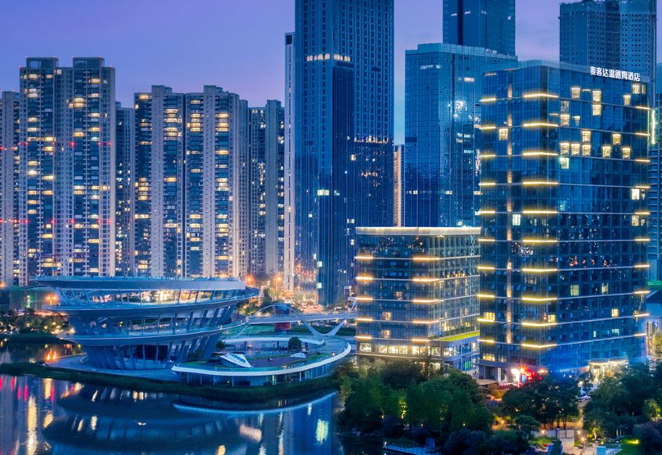 长沙梅溪湖麦客达温德姆酒店外景图