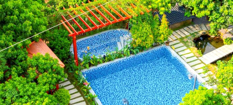 广州悦和园花园泳池伴溪温泉度假民宿(石门森林公园店)图片