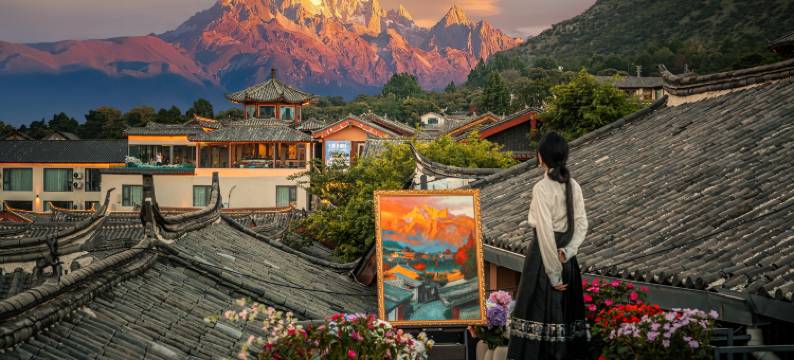 雲曼Sky Cloud 静聆听|观景花园美宿(丽江古城大水车店)图片