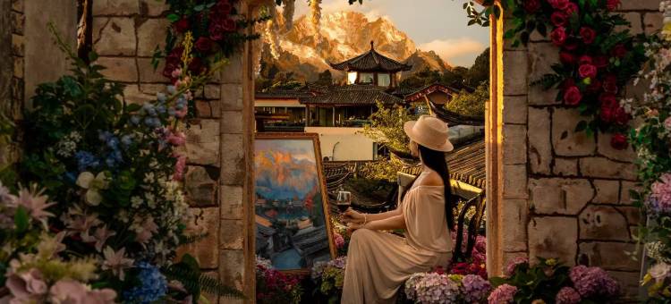 雲曼Sky Cloud 静聆听|观景花园美宿(丽江古城大水车店)图片