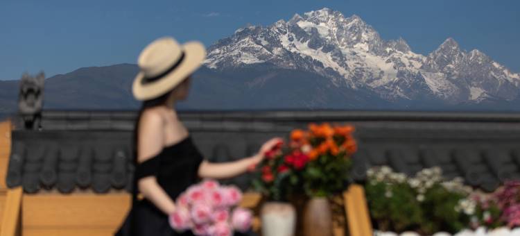 丽江古城汐屿山渡·日照金山·空中花园·360度高空全景度假酒店图片