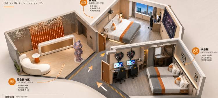 尖峰·悦电竞酒店(武汉大学广埠屯地铁站店)图片