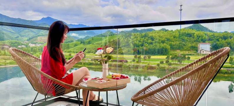 乐水阁・溪畔木舍|中式典韵观川露台美宿(桐庐龙鳞坝店)图片