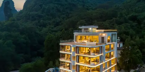 枕畔・山澗雲舍|桂林山水・泳池・花園美墅(陽朔十里畫廊遇龍河店)