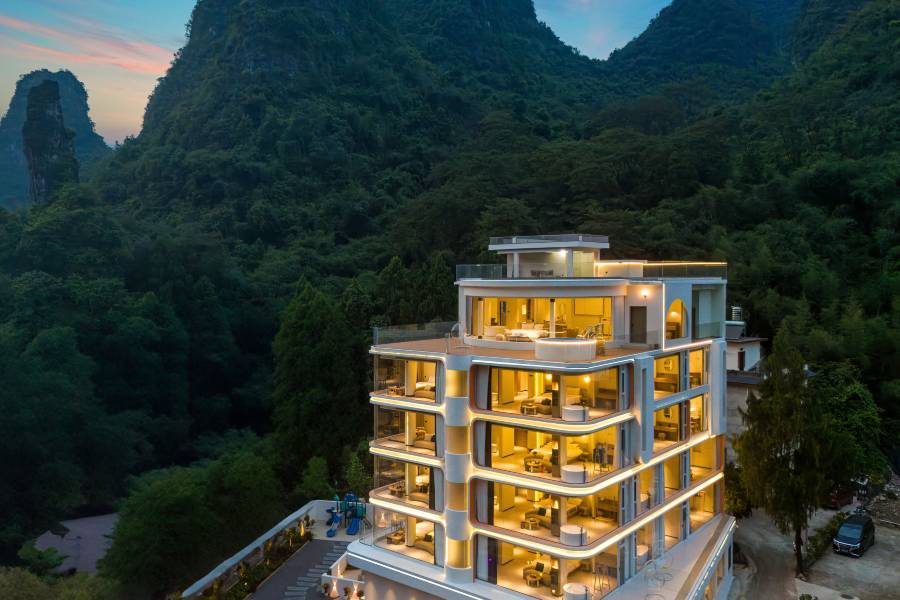 枕畔・山澗雲舍|桂林山水・泳池・花園美墅(陽朔十里畫廊遇龍河店)