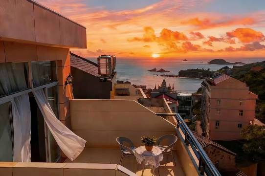 温岭·云绕轩|海景私享阳台Villa休闲艺宿(石塘洞下沙滩店)