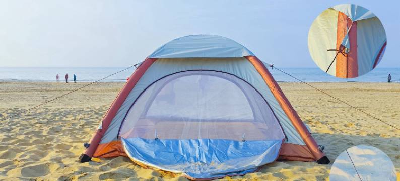 破晓观海日出海边露营民宿图片