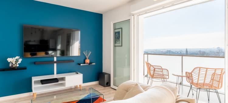 Apartment with Stunning Seine Views, BBQ Area, and Private Parking图片