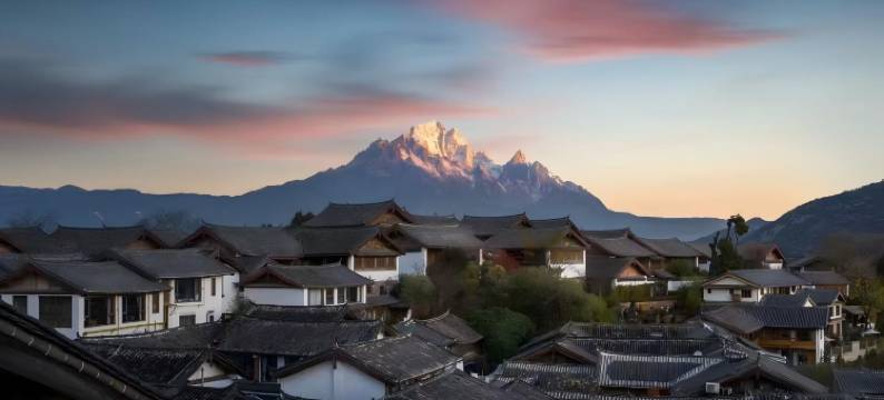 Cure斑斓·自然美学观古城全景度假庭院(丽江古城大水车店)图片