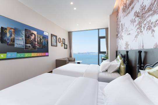 和风时屿·VibeParis海景|法式设计师民宿(威海韩乐坊高铁站店)图片