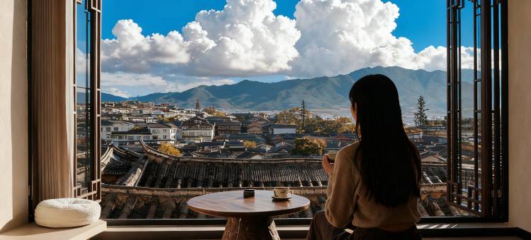 俏半山一城·设计师观古城雪山屋顶咖啡美宿(丽江古城大水车店)图片