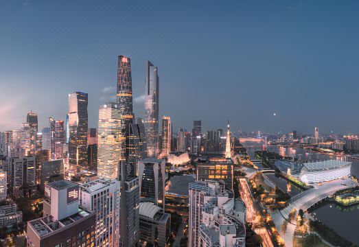 广州珠江新城五羊邨地铁站华旅美居外景图