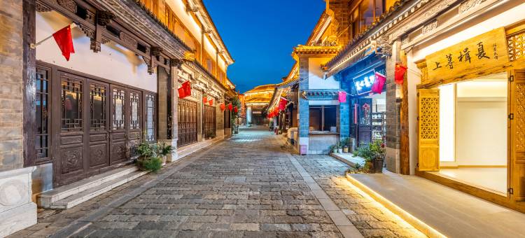 上荨楫夏·中式风古镇老街亲子度假湖景观鸥民宿(昆明民族村店)图片