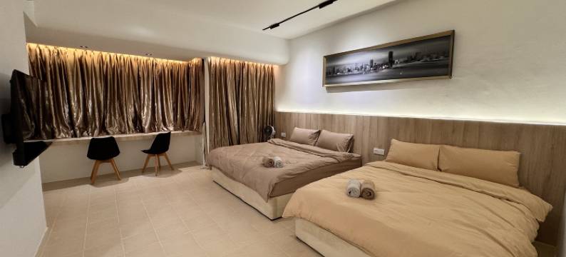 现代极简奶油风设计民宿 (Parit Raja)(Modern minimalist cream-colored themed Parit Raja)图片