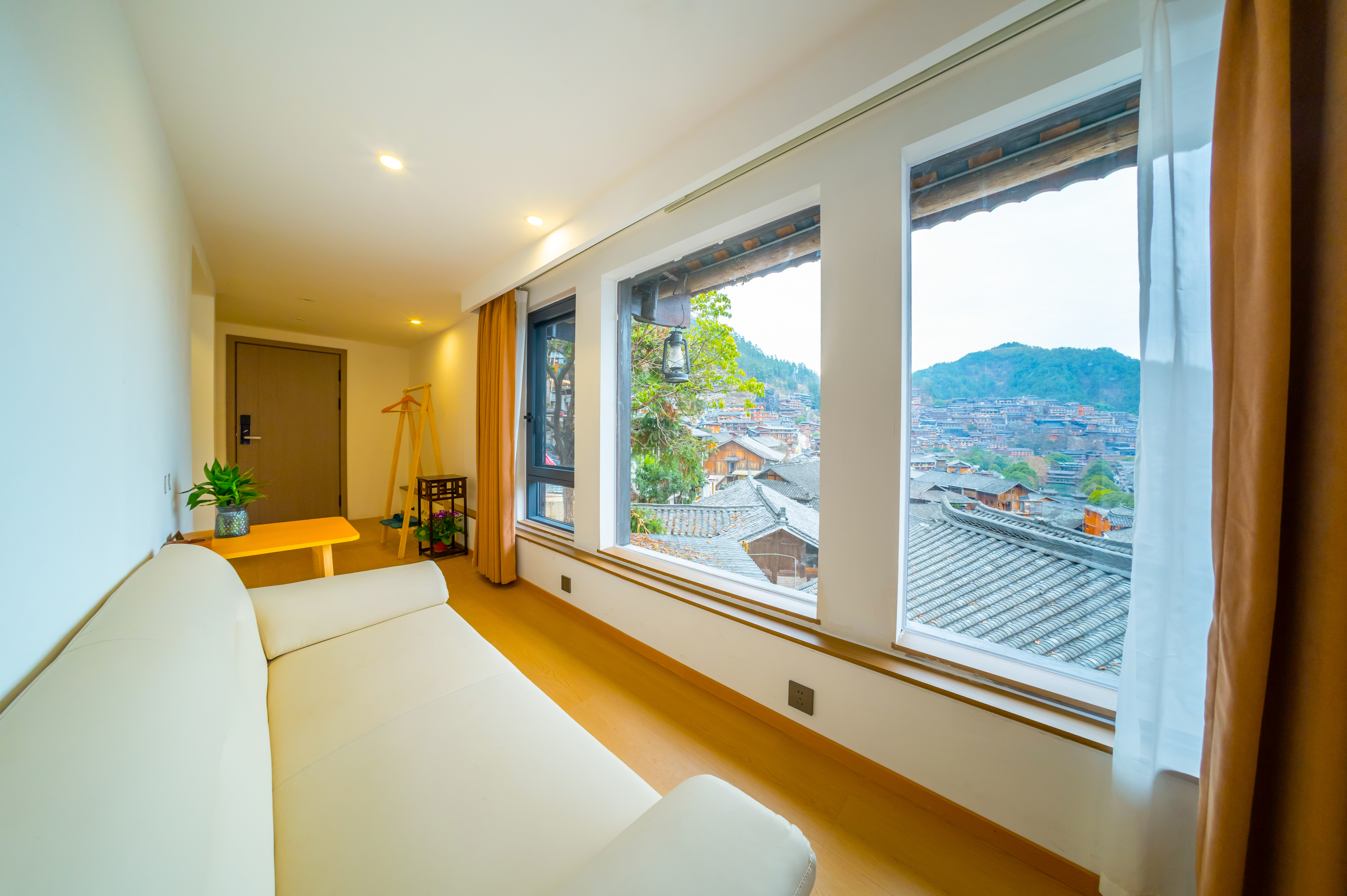 Xijiang Qianhu Miao Village Mountain Stream Small Building Chinese Inn (No. 1 Fengyu Bridge)Over view