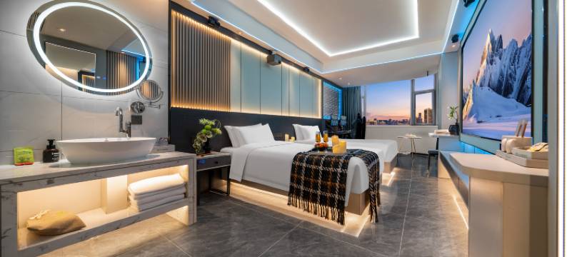 叶与晨电竞电影酒店(石家庄铁道大学义堂地铁站店)图片