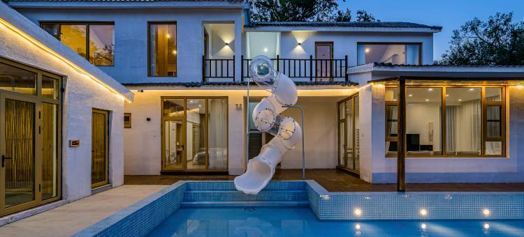 花筑·乌托邦·露天泳池度假院落集群居(北京八达岭店)图片