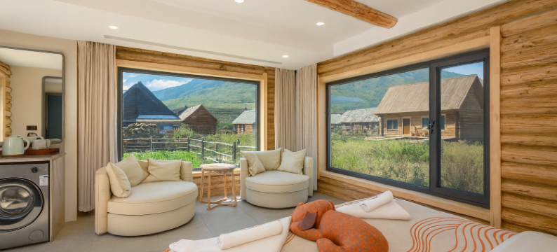 禾木双穗禾·360°环山Slowly·原木风私享美宿(落日篝火晚会店)图片