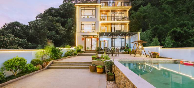 闲栖庭·星空泳池溪畔野奢亲子度假villa(安吉深溪峡谷漂流店)图片