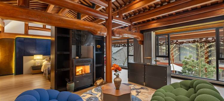 瓦言丨Fireplace Garden·壁炉溪流花园美宿(阆中古城店)图片
