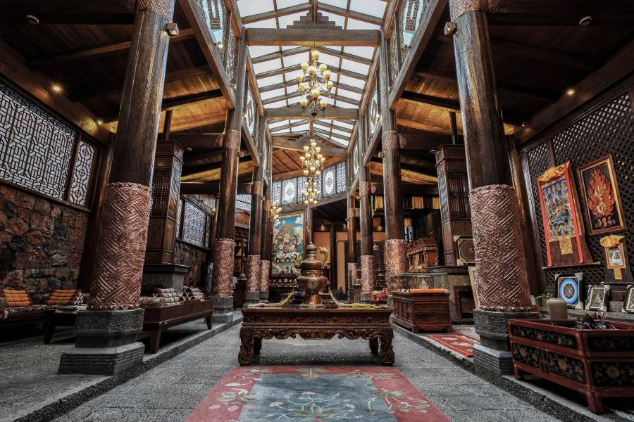 香格里拉•桑珠Staycation珠康奢居(獨克宗古城大佛寺轉經筒店)