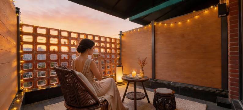 璞邸•曼居•红砖肌理180°全景酒店(御窑厂陶阳里店)图片