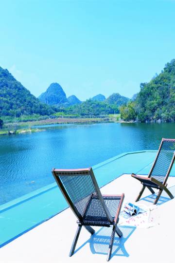 普者黑水月山270度悬空露台C位湖景美宿