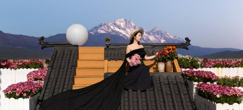 丽江古城汐屿山渡·日照金山·空中花园·360度高空全景度假行馆图片