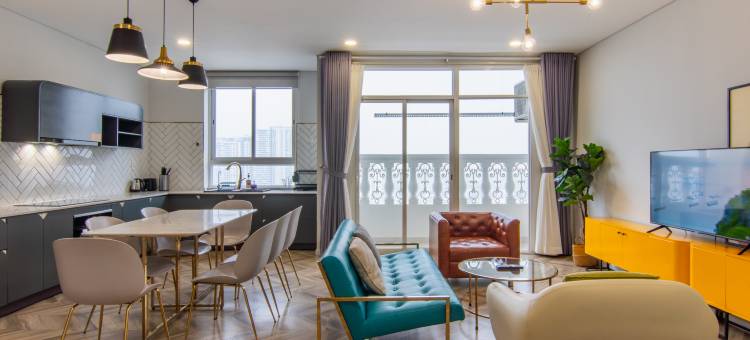 河畔市中心公寓，靠近滨城市场，免费泳池(Riverside City Center Apartment near Ben Thanh Market | Free Pool)图片