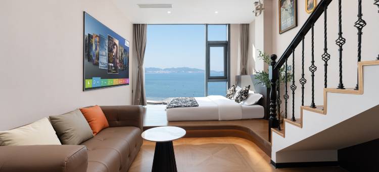 和风时屿·VibeParis海景|法式设计师民宿(威海韩乐坊高铁站店)图片