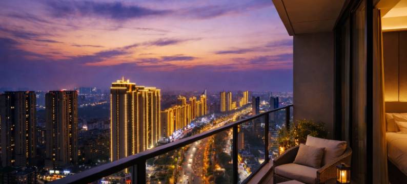 梦飞丨Night View高空城市夜景酒店(芜湖湾沚新芜经济开发区店)图片