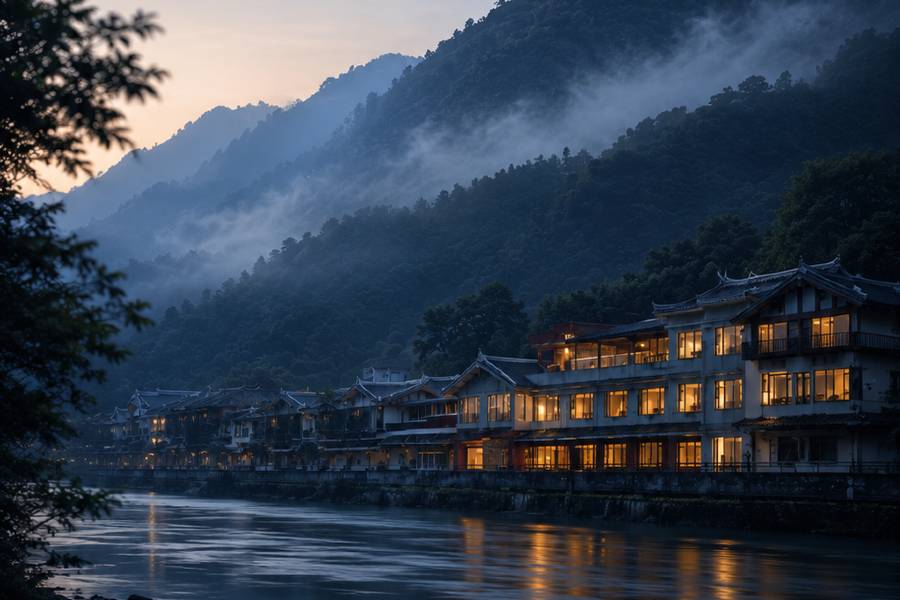 九寨溝丨暮山映雪·懸岸方舟Sukoon Village