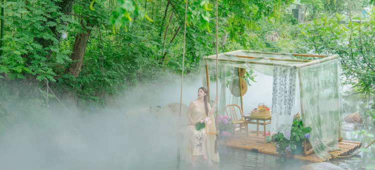 安吉栖心山隐·溪上秋千Valley Villa山野溯溪美拍亲子汤泉美宿图片
