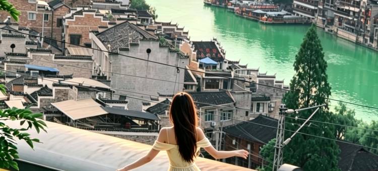 阅美河畔|高空露台°山水画卷全景美宿(青龙洞祝圣桥店)图片
