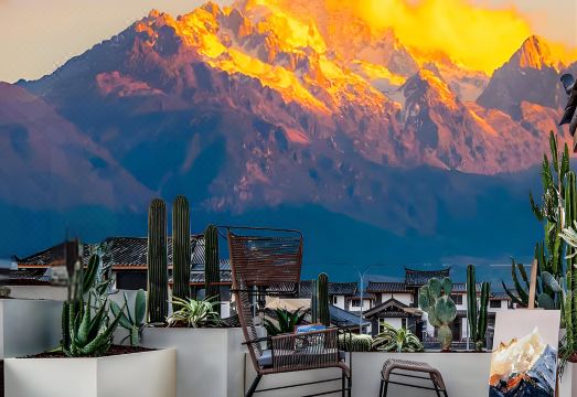 宿屿·丽江｜望山星谷全景谧境侘寂美墅外景图