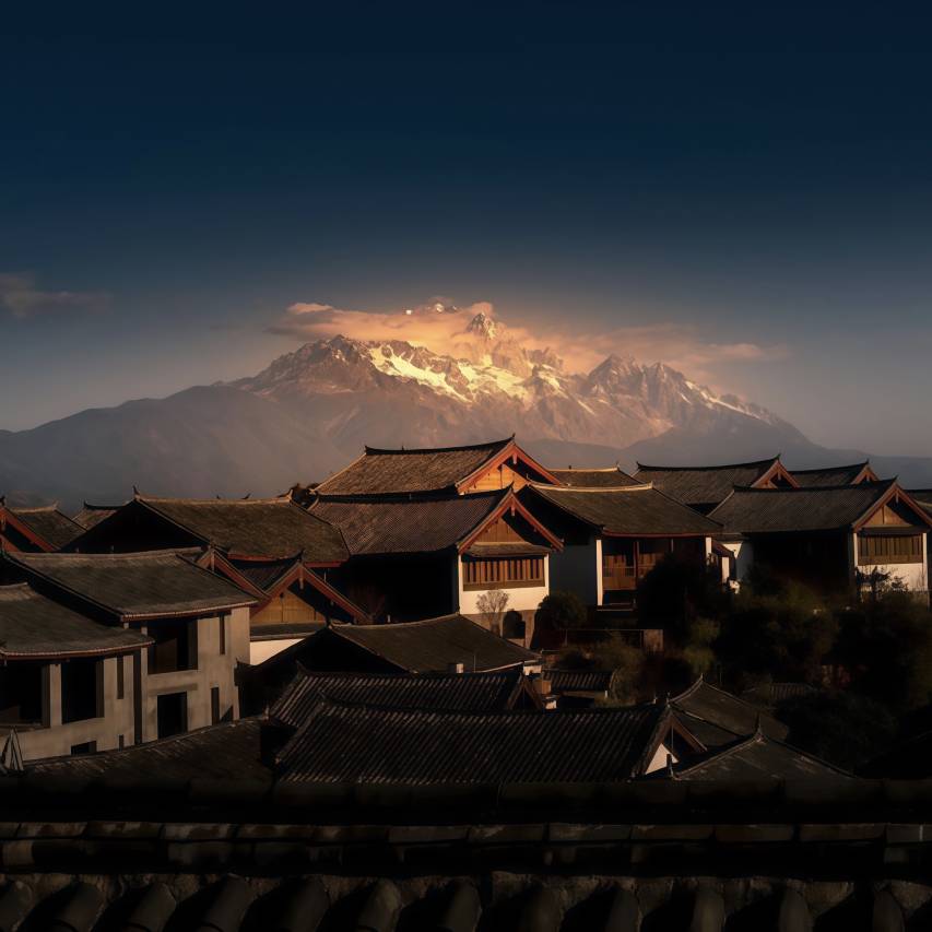 白沙福见|snow view·日照金山·雪山观景度假美宿(白沙古镇店)图片