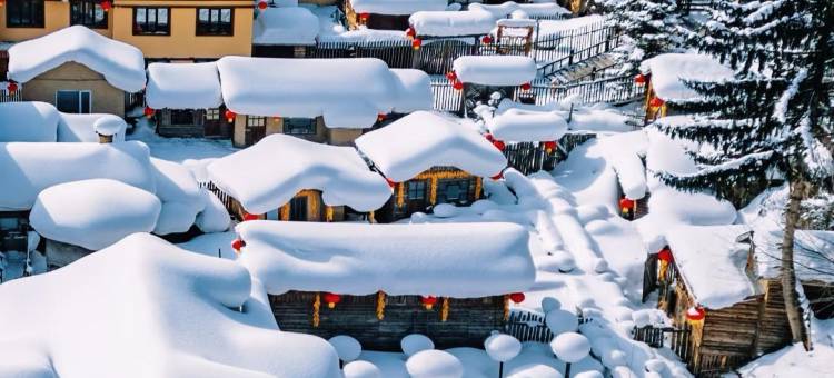 二浪河一场雪一冬天民宿图片
