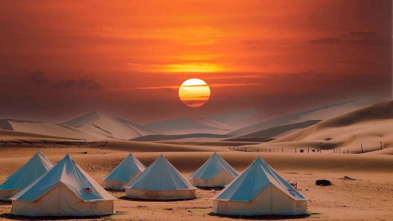 敦煌沙娃地咖潮玩沙漠露营地