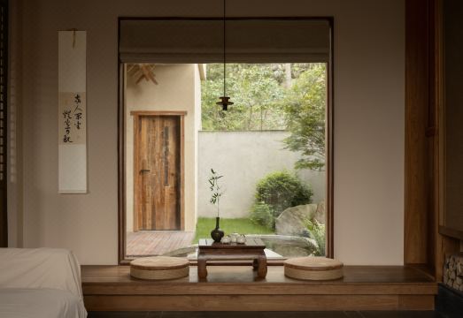 青城山合谷山居外景图