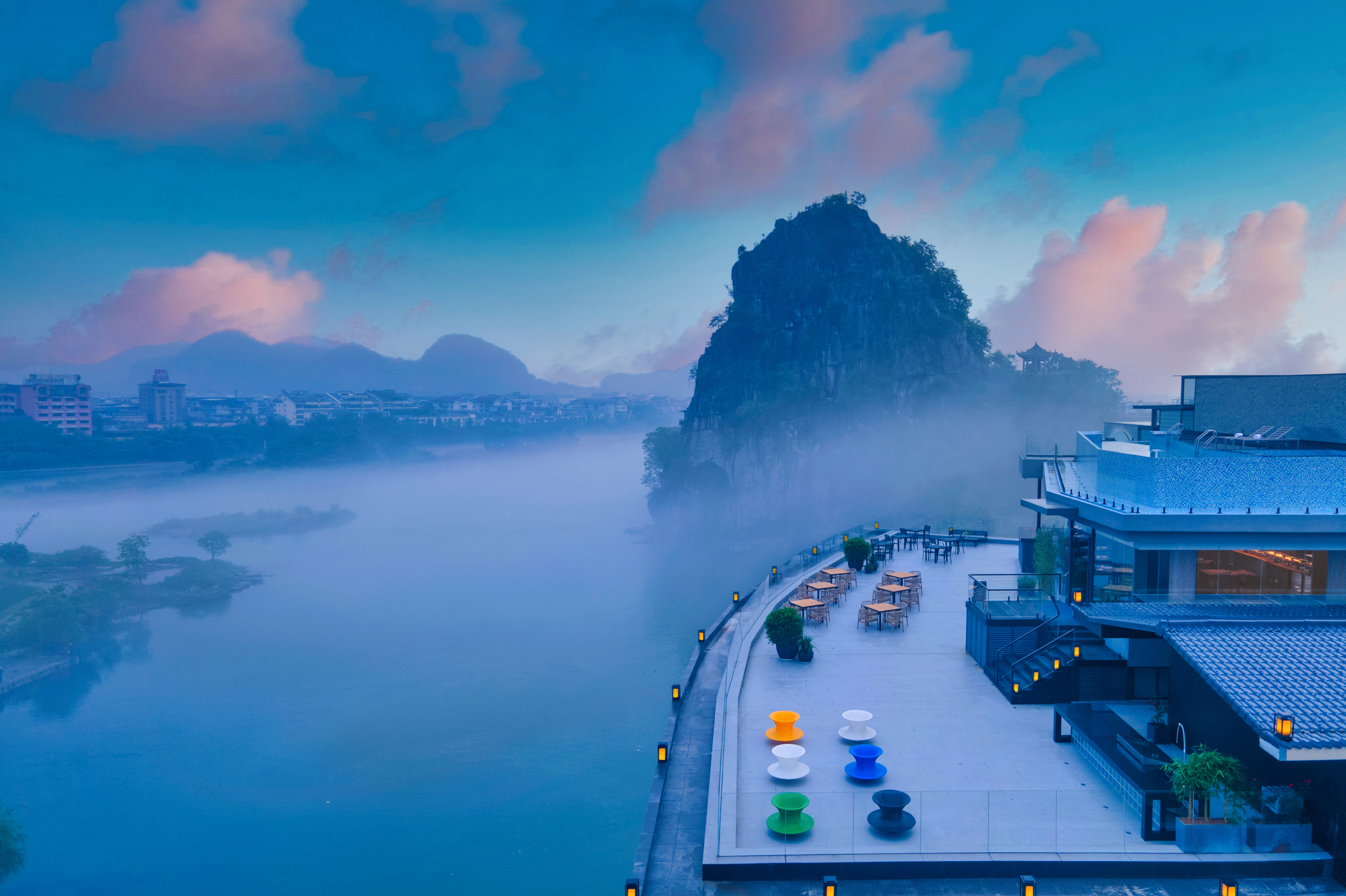 SYYF Li River Landscape Courtyard Hotel( Elephant Trunk Hill and Two Rivers & Four Lakes) Over view