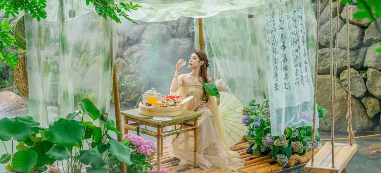 安吉栖心山隐·溪上秋千Valley Villa山野溯溪美拍亲子汤泉美宿图片