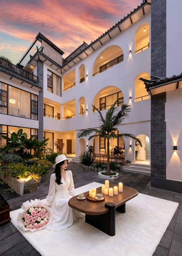 泊疏院·白色印象·花园度假villas 美宿(大理古城南门店)图片