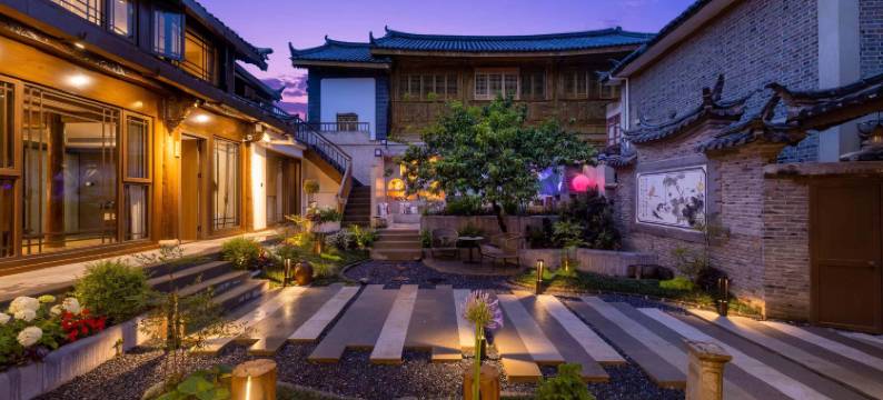 Cure斑斓·自然美学观古城全景度假庭院(丽江古城大水车店)图片