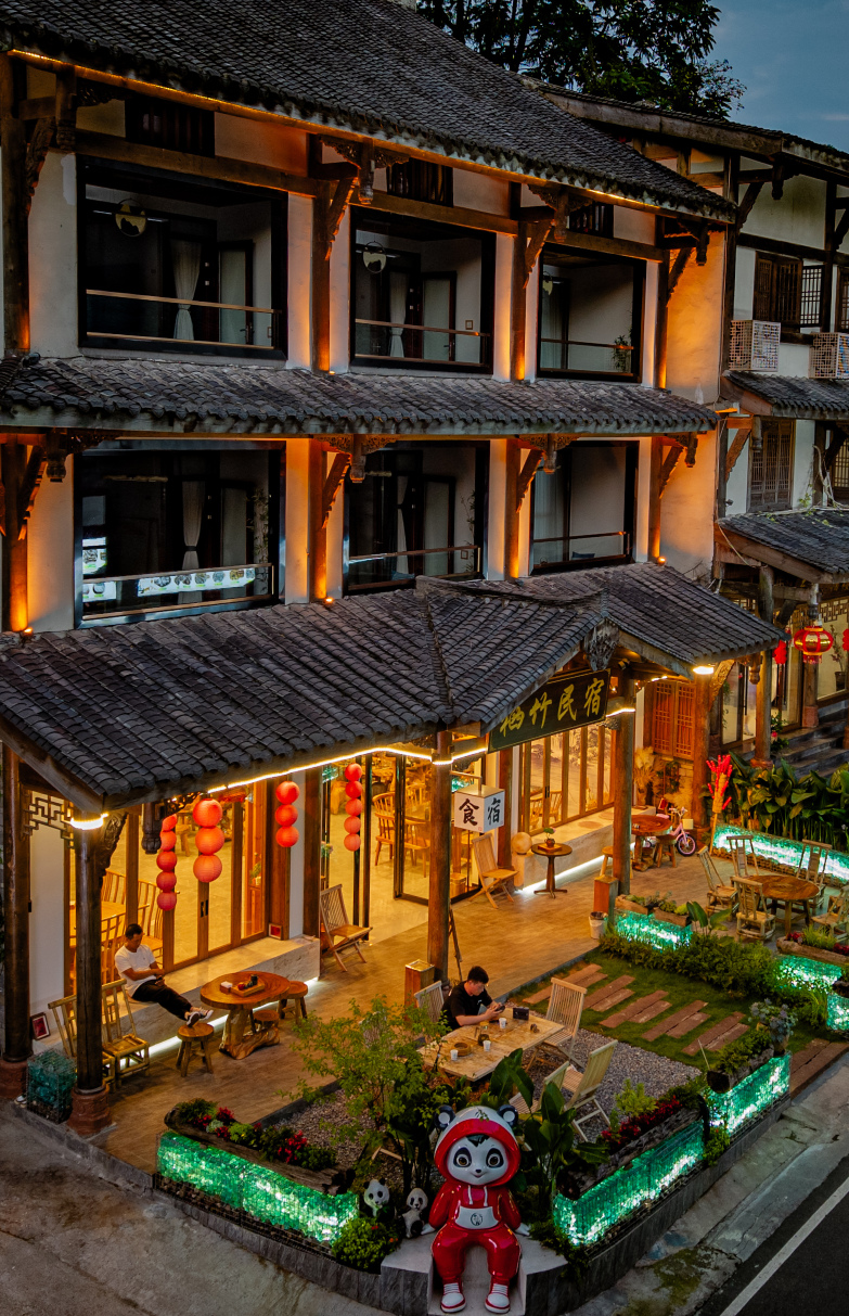 Perch Bamboo Homestay of Southern Sichuan Bamboo SeaOver view