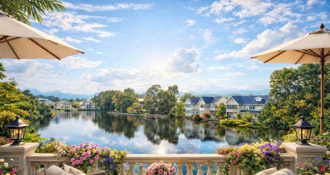 上荨楫夏·中式风古镇老街亲子度假湖景观鸥民宿(昆明民族村店)