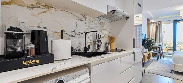 bnbme | JLT 时尚单间公寓 - 5分钟可至地铁(bnbme | Stylish Studio in JLT - 5 Min to Metro)图片
