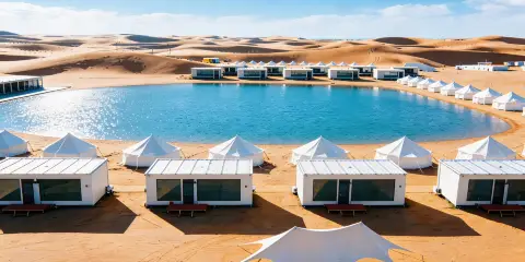 牧雲記|枕湖聽風·漫賞繁星|騰格裏沙漠祕境私享度假營地