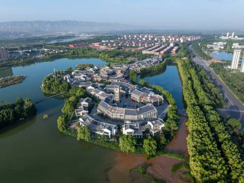 中卫暮栖湖畔180°奢享视野湖景智能度假艺宿(沙坡头区店)图片