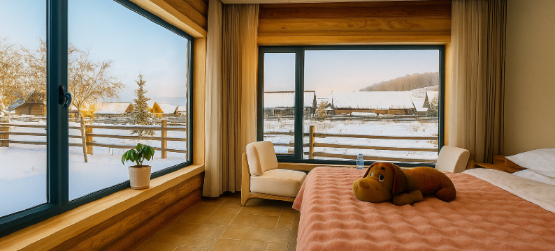 禾木双穗禾·360°环山Slowly·原木风私享美宿(落日篝火晚会店)图片