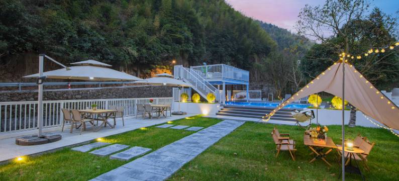 石岭山庄无边泳池山泉民宿(时令SHILING咖啡餐厅浙北大峡谷店)图片
